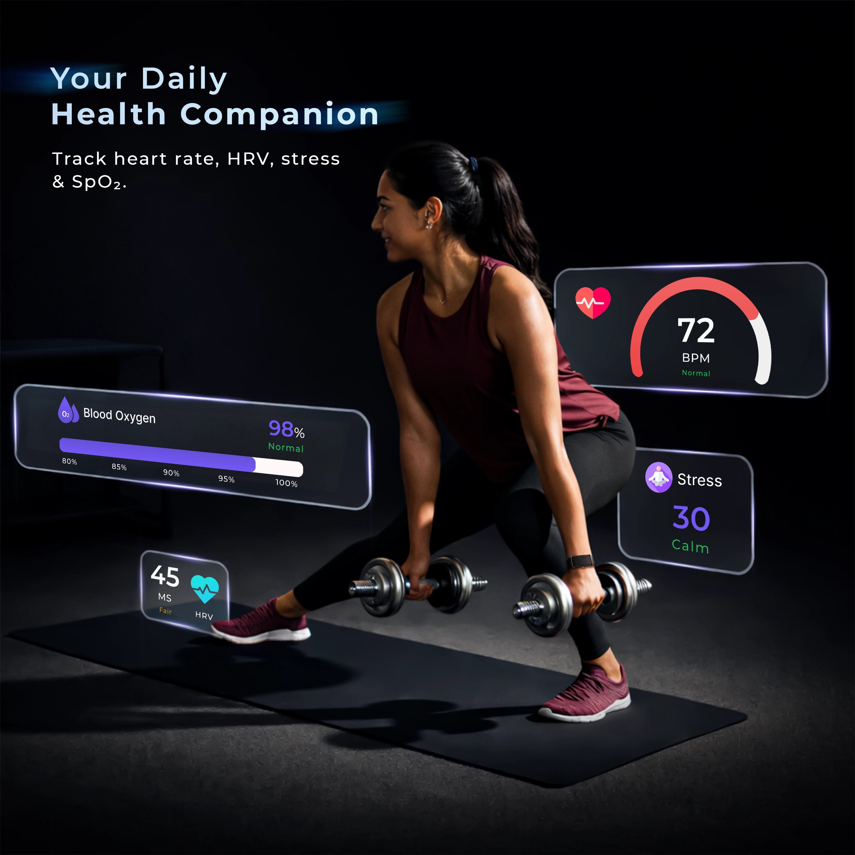 Alti Fit+ Smart Fitness Band – Advanced Health Tracking Made Simple